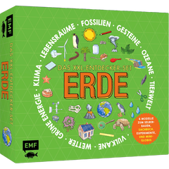 Das XXL-Entdecker-Set – Erde: 6 Modelle zum Selberbauen, Sachbuch, Experimente und Mini-Globus - Erforsche die Erde und baue einen Seismografen, eine Wetterstation, einen Solarofen u.v.m