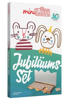 miniLÜK-Set - Kindergarten/Vorschule - Jubiläums-Set (goldenes Kontrollgerät + 3 Übungshefte)