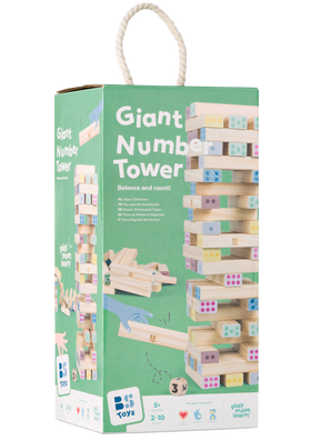 Giant Number Tower / Riesen Zahlenspiel-Turm - Würfle klug – halte den Turm im Gleichgewicht!