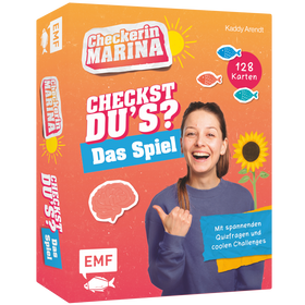 Kartenspiel: Checkerin Marina: Checkst du's? – Das Spiel - Das witzige Checker-Spiel mit 128 Karten, coolen Challenges und spannenden Quiz-Fragen für Kinder ab 8 Jahren