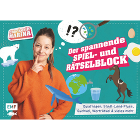 Checkerin Marina: Der spannende Spiel- und Rätselblock - Ultimativer Spiele-Spaß für Kinder ab 8 Jahren: Quiz-Fragen, Stadt-Land-Fluss, Suchsel, Worträtsel und vieles mehr