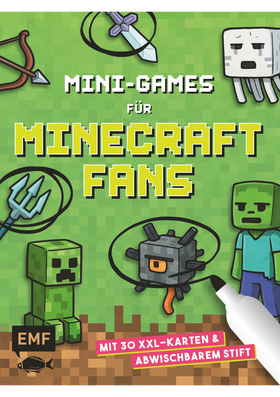 Kartenspiel: Mini-Games für Minecraft-Fans – mit abwischbarem Stift - Kreativer Spiel- und Pixelspaß auf 30 großformatigen Karten – für 1–5 Personen ab 8 Jahren