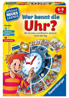 Wer kennt die Uhr? - Kinderspiel ab 6 Jahre - Mit Stunden und Minuten spielend durch den Tag