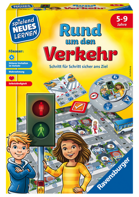Rund um den Verkehr - Kinderspiel ab 5 Jahre - Schritt für Schritt sicher ans Ziel