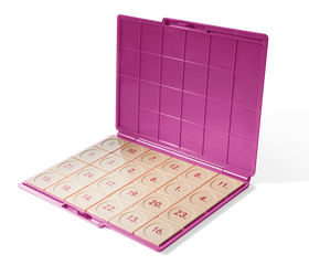 LÜK - Kontrollgerät pink mit 24 Aufgabenplättchen (kompakt) - Neuere Kompaktversion
