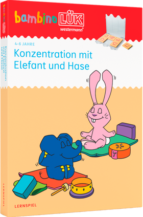 bambinoLÜK-Set - Kindergarten/Vorschule - Konzentration mit Elefant und Hase