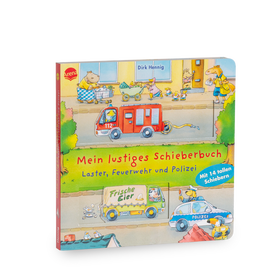 Mein lustiges Schieberbuch. Laster, Feuerwehr und Polizei