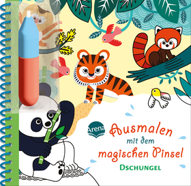 Ausmalen mit dem magischen Pinsel. Dschungel