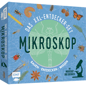 Das XXL-Entdecker-Set – Mikroskop: Mit Mikroskop, Linsen und Objektträgern + Sachbuch mit faszinierenden Experimenten - Baue dein eigenes Mikroskop und entdecke Leben im Miniformat: Mikrochips, Pollen, Pixel und vieles mehr