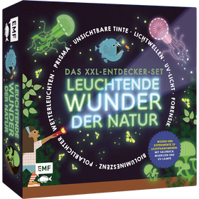Das XXL-Entdecker-Set – Leuchtende Wunder der Natur - Biolumineszenz, Nordlichter und Wetterleuchten: Spannendes Wissen und Experimente zu natürlichen Lichtphänomenen: Mit Sachbuch, Modellen und UV-Lampe