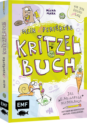 Mein (un)perfektes Kritzelbuch - Das einzigartige Mitmalbuch mit gewitzten Charakteren zum Schmunzeln | Challenges zum Fertigkritzeln für jede Gefühls(schief)lage | Erbsen, Quallen, Schafe und mehr