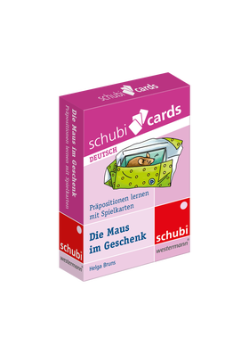 Schubicards - Die Maus im Geschenk - Präpositionen lernen mit Spielkarten
