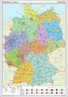 deutschlandkarte westermann Posterkarten Geographie   Deutschland: politisch: Verlage der 