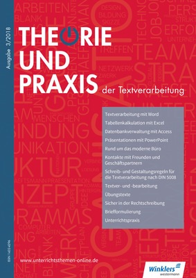 Theorie Und Praxis Der Textverarbeitung Ausgabe August 32018