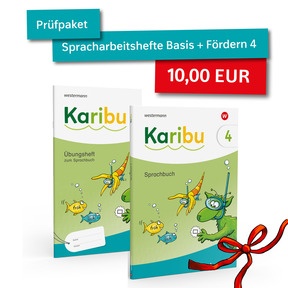 Produktabbildung zu Karibu - Ausgabe 2024 - Paket Karibu Spracharbeitshefte Basis + Fördern 4