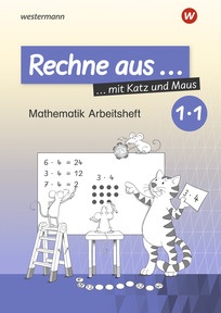 Produktabbildung zu Rechne aus mit Katz und Maus - Mathematik Arbeitshefte Ausgabe 2018 - Rechne aus Einmaleins