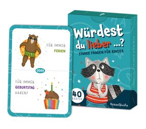 Produktabbildung zu Würdest du lieber ...?  - Kartenspiel mit starken Fragen für Kinder - Grübeln, Staunen, Lachen