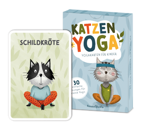Produktabbildung zu Katzenyoga - Yogakarten für Kinder - 30 Yoga-Bildkarten zum Mitmachen