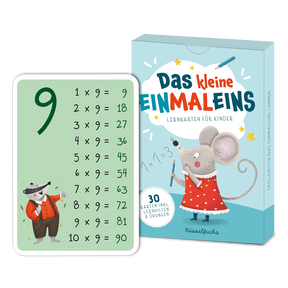 Produktabbildung zu Das kleine Einmaleins - Lernkarten für Kinder - 30 Karten inkl. Lernhilfen und Übungen