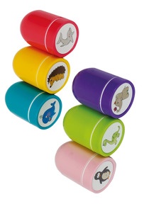 Produktabbildung zu Set Dauer-Stempel "Tiere", 6-tlg.