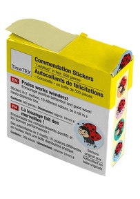 Produktabbildung zu Belobigungs-Aufkleber "Marienkäfer" in Spender-Box, 500 Stück
