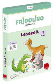 Produktabbildung zu Fridolino Lernkartei - Lesezeit 1, Kartei A - Übungskarten für das 1. Schuljahr