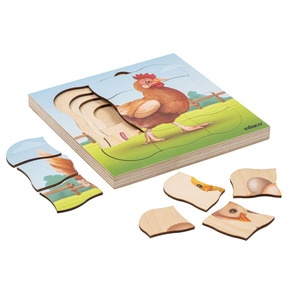 Produktabbildung zu Entwicklungspuzzle Henne - Vom Ei zur Henne