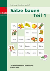 Produktabbildung zu Sätze bauen - Teil 1 - 32 Lektionseinheiten mit Kopiervorlagen, 8 farbige Spiele