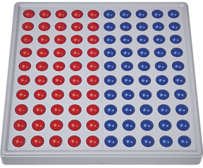 Produktabbildung zu SCHUBI Abaco 100 - Modell B 5/5 Kugeln (rot/blau)
