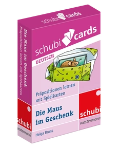 Produktabbildung zu Schubicards - Die Maus im Geschenk - Präpositionen lernen mit Spielkarten