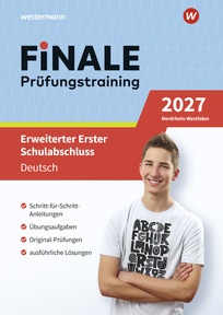 Produktabbildung zu FiNALE Prüfungstraining Erweiterter Erster Schulabschluss Nordrhein-Westfalen - Deutsch 2027 Arbeitsbuch mit Lösungsheft