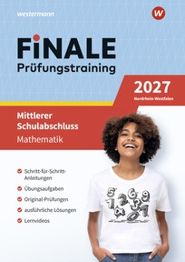 Produktabbildung zu FiNALE - Prüfungstraining Mittlerer Schulabschluss Nordrhein-Westfalen - Mathematik 2027 Arbeitsbuch mit Lösungsheft und Lernvideos