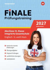Produktabbildung zu FiNALE Prüfungstraining Abschluss Integrierte Gesamtschule Niedersachsen - Englisch 2027 Arbeitsbuch mit Lösungsheft und Audio-Dateien