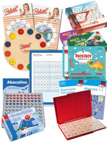 Produktabbildung zu Startchancen-Paket Mathe 1x1 & Rechnen bis 100 - Lernhilfen für die Klassen 1 bis 3 – ABACO-Rechengeräte, Magnettafeln, Übungshefte, Lernscheiben, Arbeitsblätter, Lernspiele … mit Selbstkontrolle 