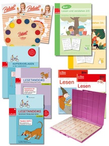 Produktabbildung zu Startchancen-Paket Deutsch Leseförderung 3/4 - Lernhilfen für die Klassen 3 und 4 - Lernscheiben, Arbeitsblätter, Übungshefte, Lernspiele … mit Selbstkontrolle 