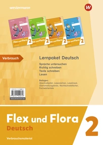Produktabbildung zu Flex und Flora - Ausgabe 2021 - Lernpaket Deutsch 2 (Druckschrift) - Verbrauchsmaterial