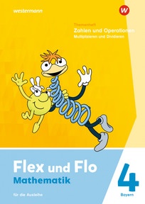 Produktabbildung zu Flex und Flo - Ausgabe 2023 für Bayern - Themenheft Zahlen und Operationen: Multiplizieren und Dividieren 4 - Für die Ausleihe