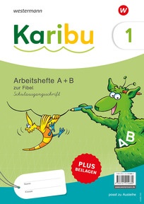 Produktabbildung zu Karibu - Ausgabe 2024 - Paket Arbeitshefte 1 (Teil A und B) Schulausgangsschrift zur Fibel Ausleihe - plus Beilagen