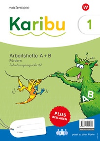 Produktabbildung zu Karibu - Ausgabe 2024 - Paket Arbeitshefte 1 (A und B) Schulausgangsschrift zur Fibel Fördern - zielgleich, seitenparallel zu den Arbeitsheften Basis, plus Beilagen