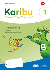 Produktabbildung zu Karibu - Ausgabe 2024 - Arbeitsheft 1 (B) Schulausgangsschrift zur Fibel Fördern