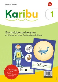 Produktabbildung zu Karibu - Ausgabe 2024 - Buchstabenuniversum in Schulausgangsschrift - 42 Karten zu allen Lauten (DIN A4)