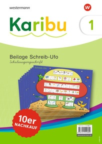 Produktabbildung zu Karibu - Ausgabe 2024 - Anlauttabelle Schreib-Ufo Schulausgangsschrift - Nachkauf 10 Exemplare