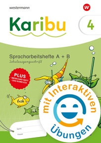 Produktabbildung zu Karibu – Ausgabe 2024 - Spracharbeitsheft 4 Schulausgangsschrift mit Interaktiven Übungen