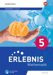 Produktabbildung zu Erlebnis Mathematik – Ausgabe 2026 für Thüringen - Arbeitsheft 5 mit Medien und interaktiven Übungen