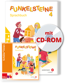 Produktabbildung zu FUNKELSTEINE 4 - Sprachbuch mit BiBox (CD-ROM-Ausgabe), neuer Lehrplan