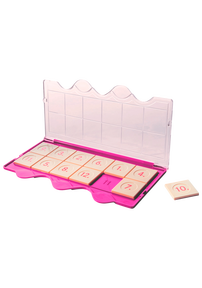 Produktabbildung zu miniLÜK - Kontrollgerät Klarsichtdeckel pink