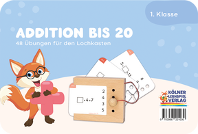 Produktabbildung zu Lochkasten - Addition bis 20 6-7 - Kartensatz