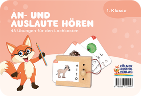 Produktabbildung zu Lochkasten - An- und Auslaute hören 6-7 - Kartensatz