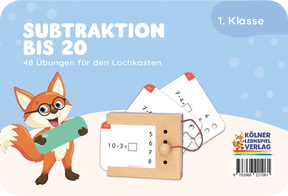 Produktabbildung zu Lochkasten - Subtraktion bis 20 6-7 - Kartensatz