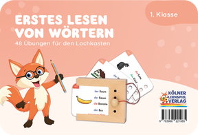Produktabbildung zu Lochkasten - Erstes Lesen von Wörtern 6-7 - Kartensatz
